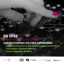 Cartell programa Taula 4 Xarxes d'espais i cultura comunitària de les I Jornades de Cultura Comunitària de Terrassa 